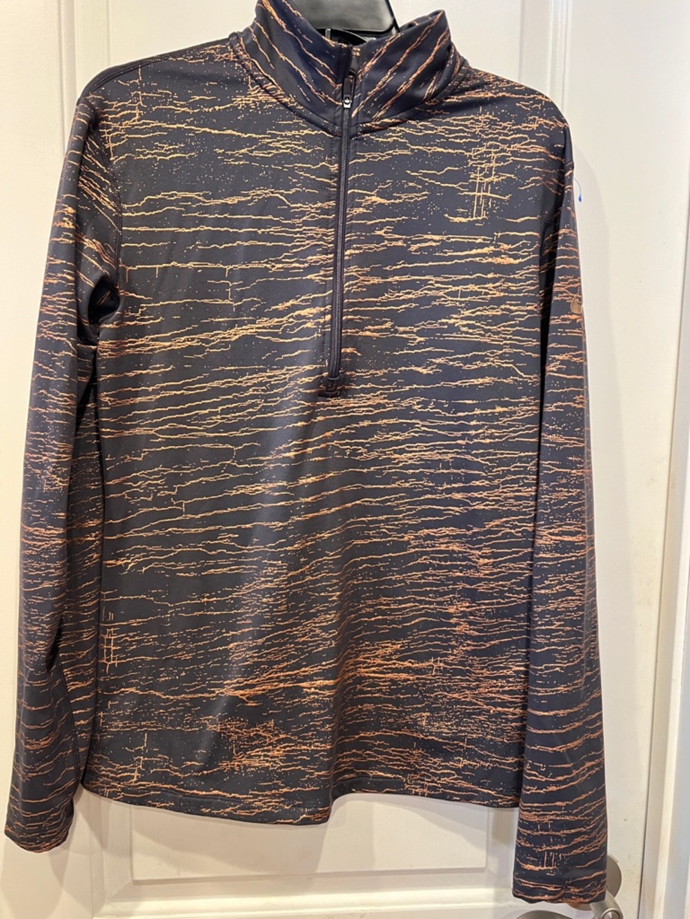 Nike Women's Long-Sleeve Quarter-Zip Top - Black with Copper Streaks